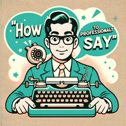 How to Professionally Say?