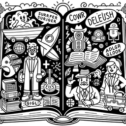 A Zany B&W Coloring Book Bible Translator