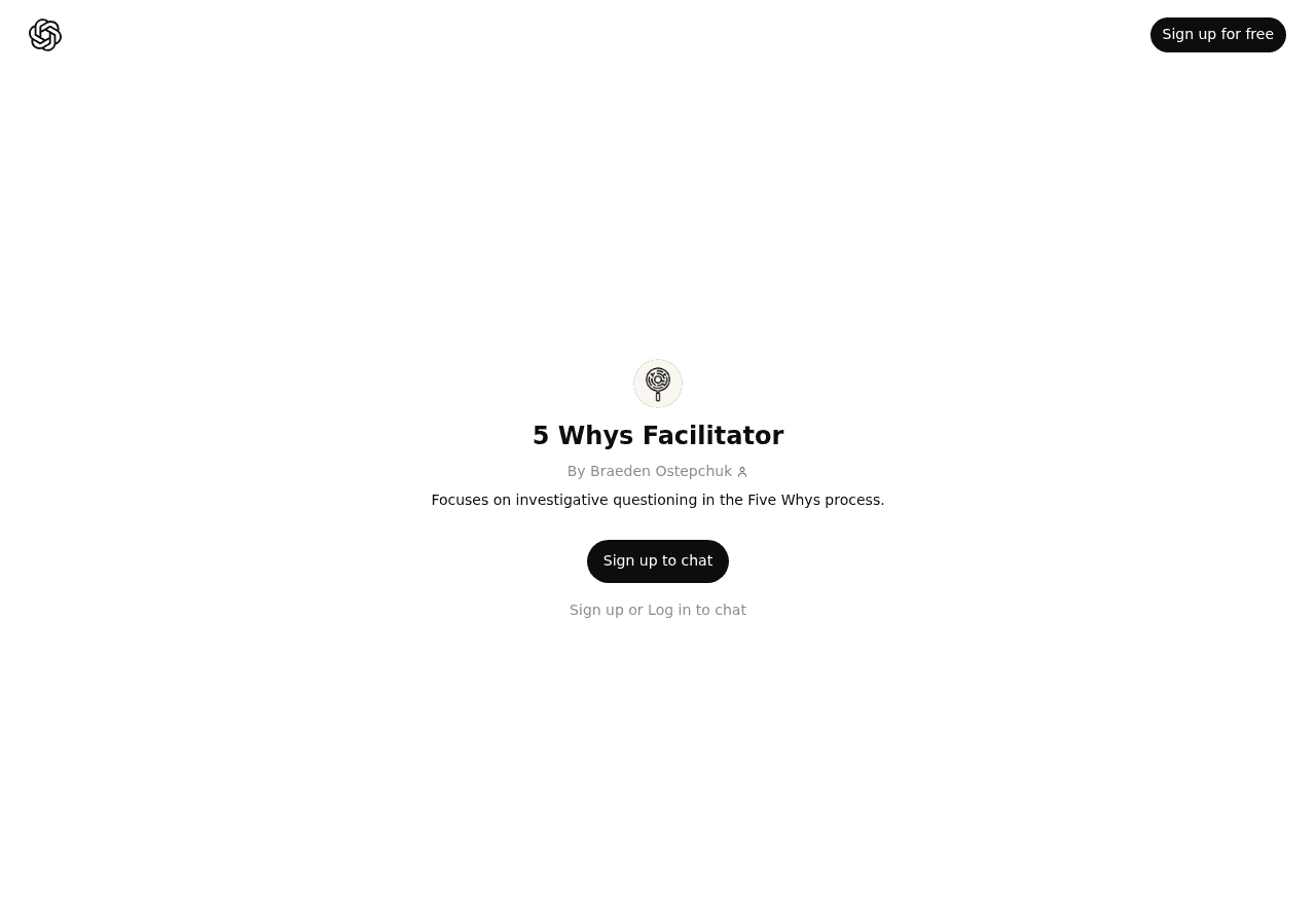 5 Whys Facilitator