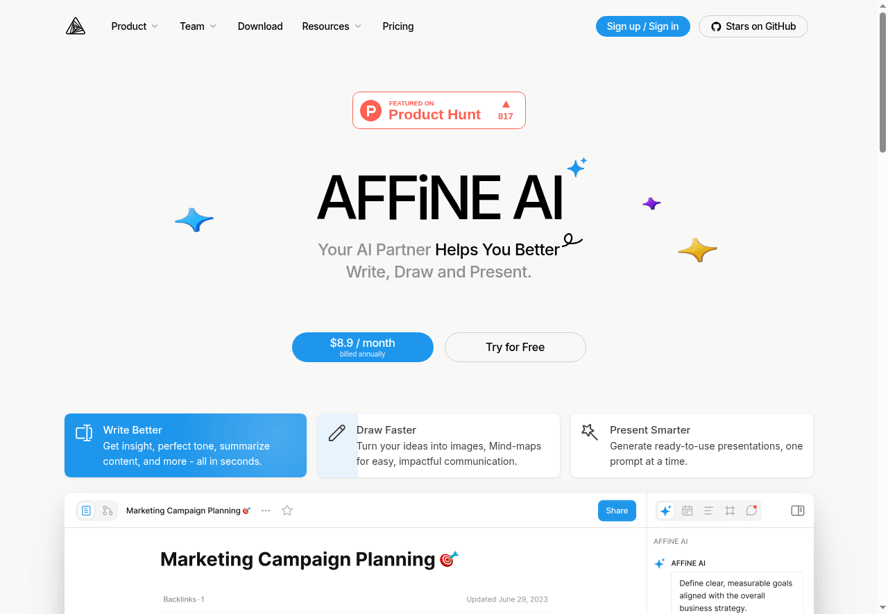 AFFiNE AI