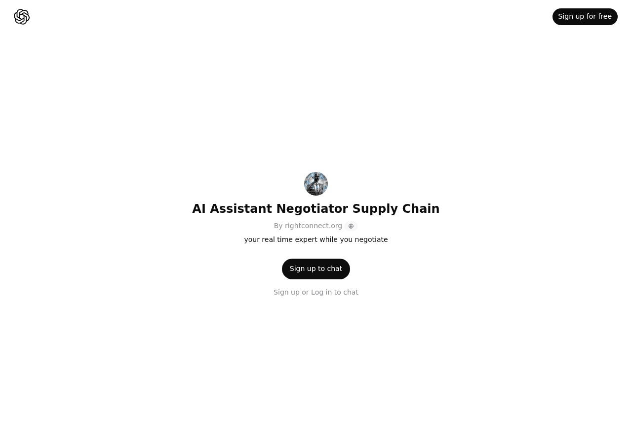 AI Assistant Negotiator Supply Chain