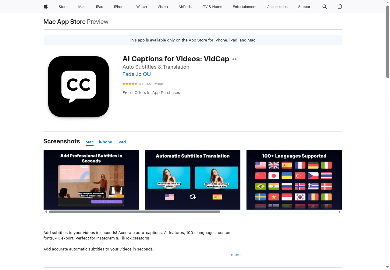 AI Captions for Videos: VidCap