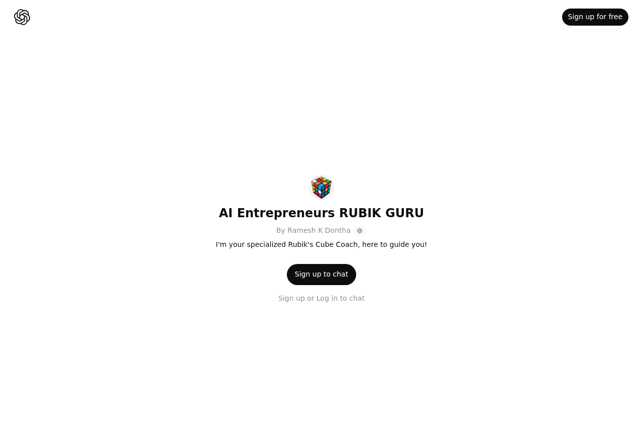 AI Entrepreneurs RUBIK GURU
