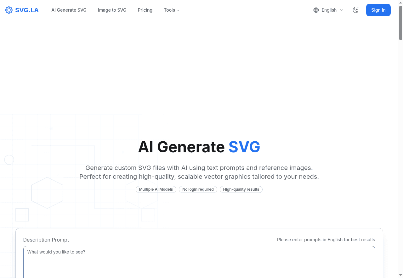 AI Generate SVG by SVG.la