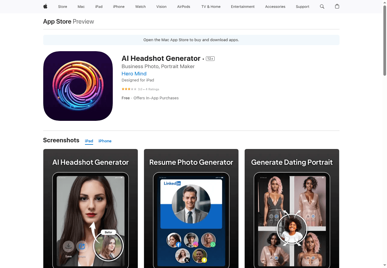 AI Headshot Generator App