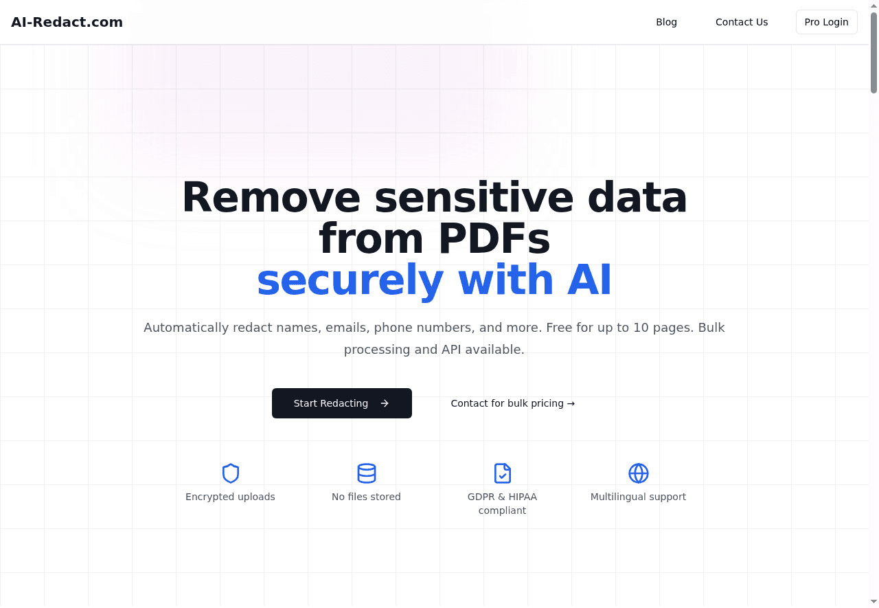AI PDF Redaction Tool