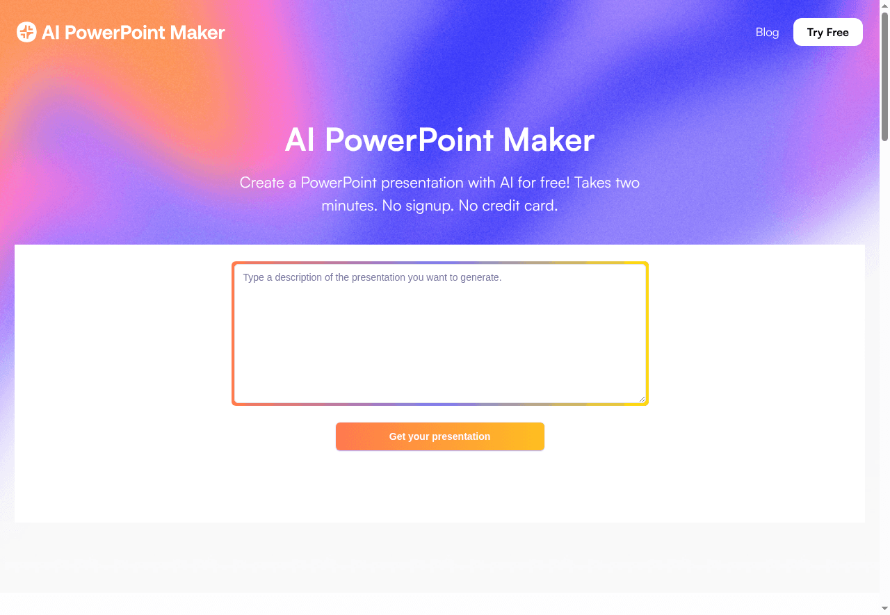 AI PowerPoint Maker