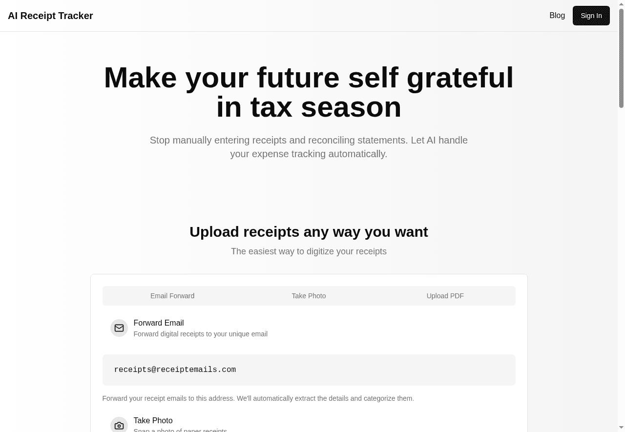 AI Receipt Tracker