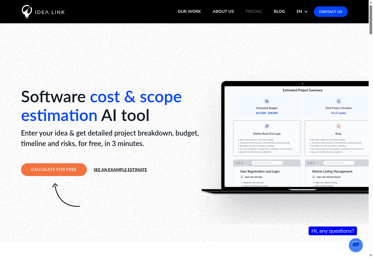 AI Software Cost Estimator