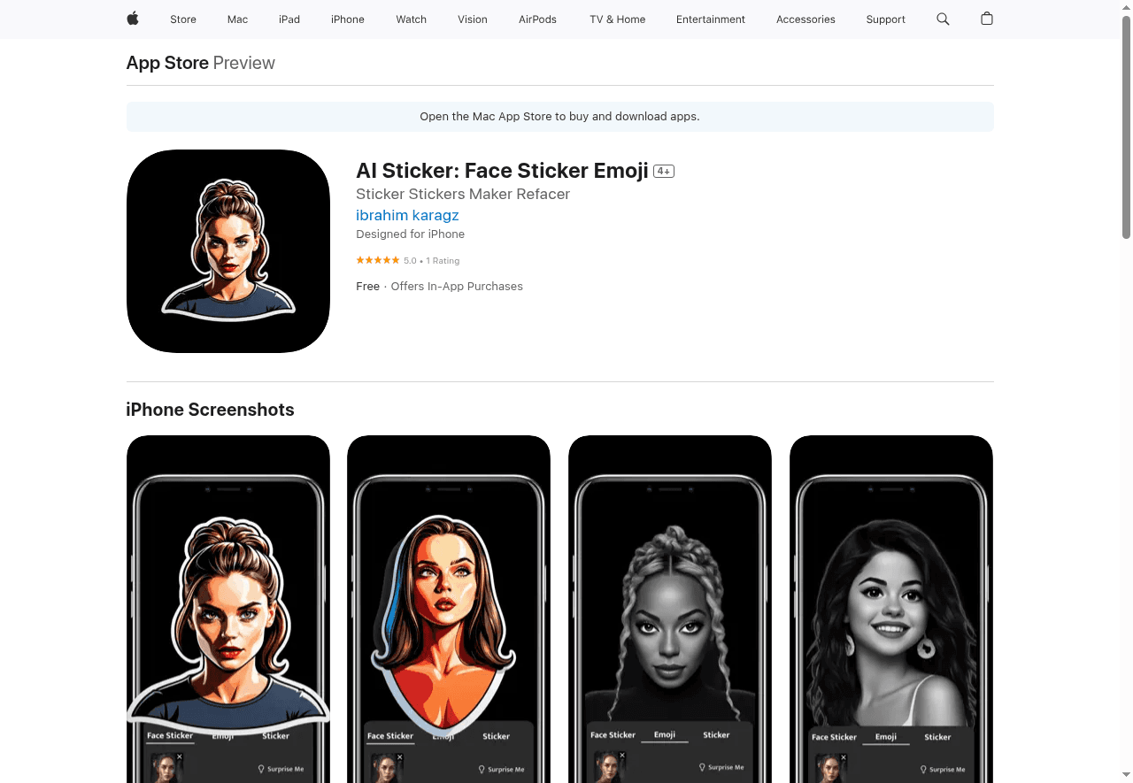 AI Sticker: Face Photo to Art