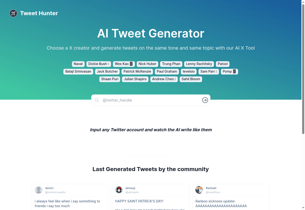 AI Tweet Generator