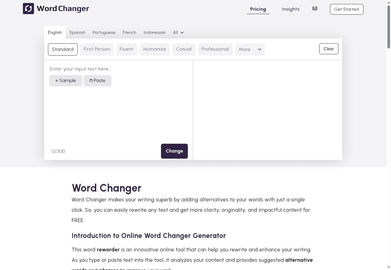 AI Word Changer