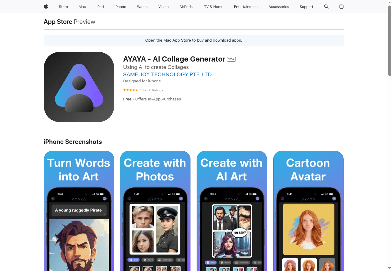 AYAYA - AI Collage Generator