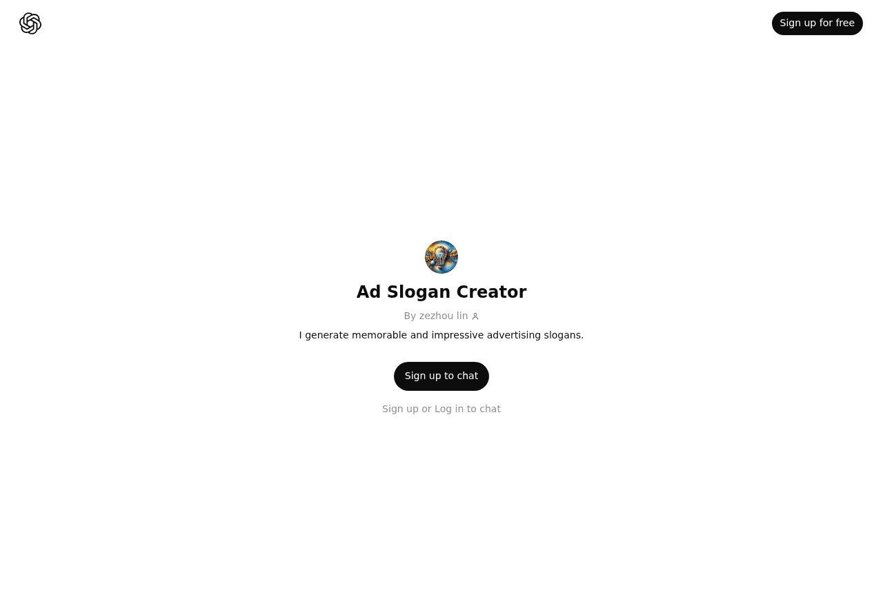 Ad Slogan Creator