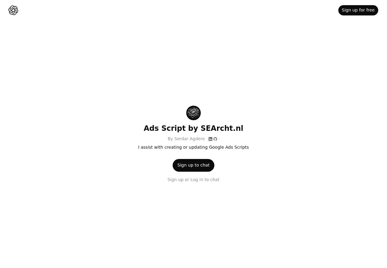 Ads Script by SEArcht.nl