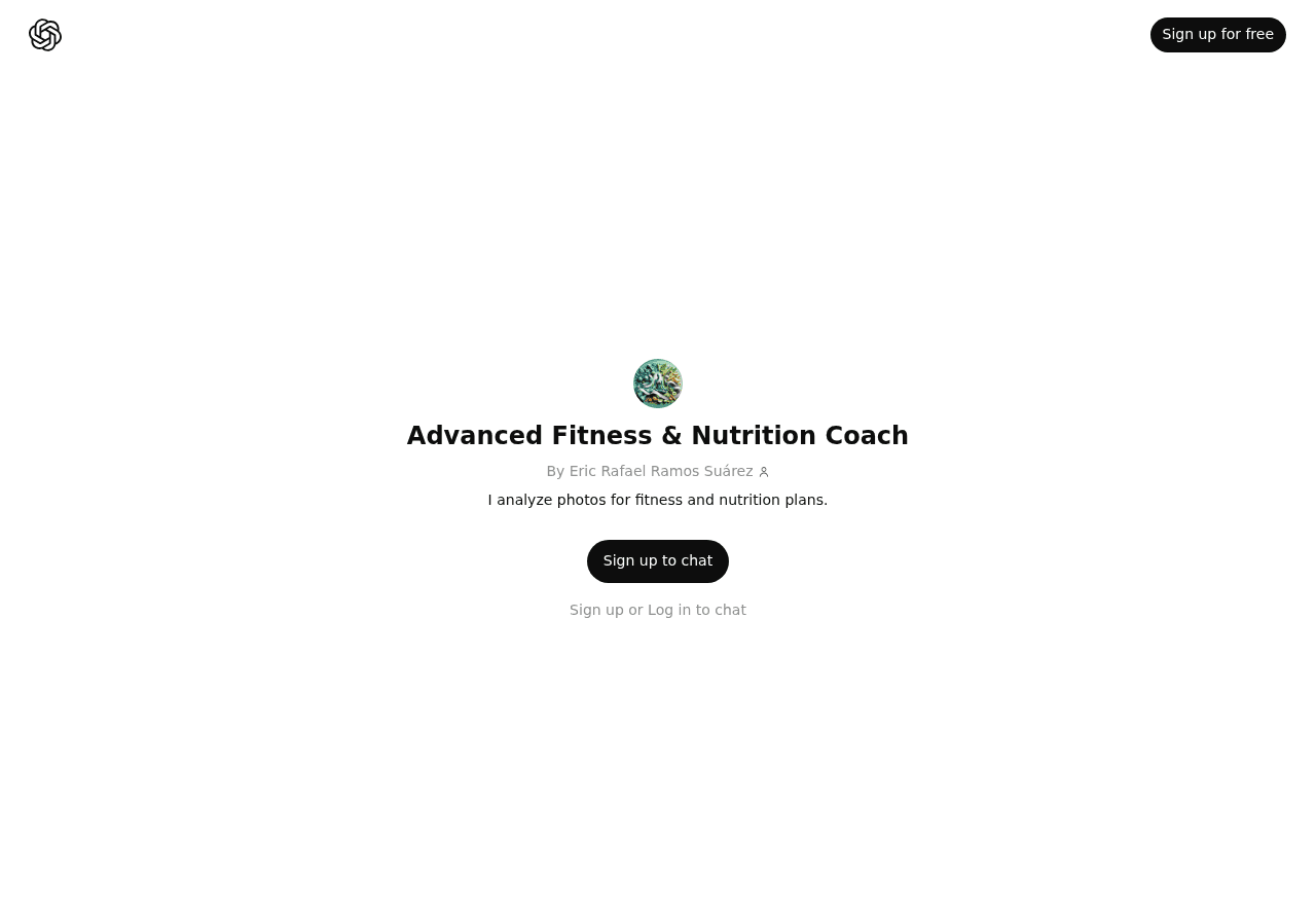 Advanced Fitness & Nutrition Coach