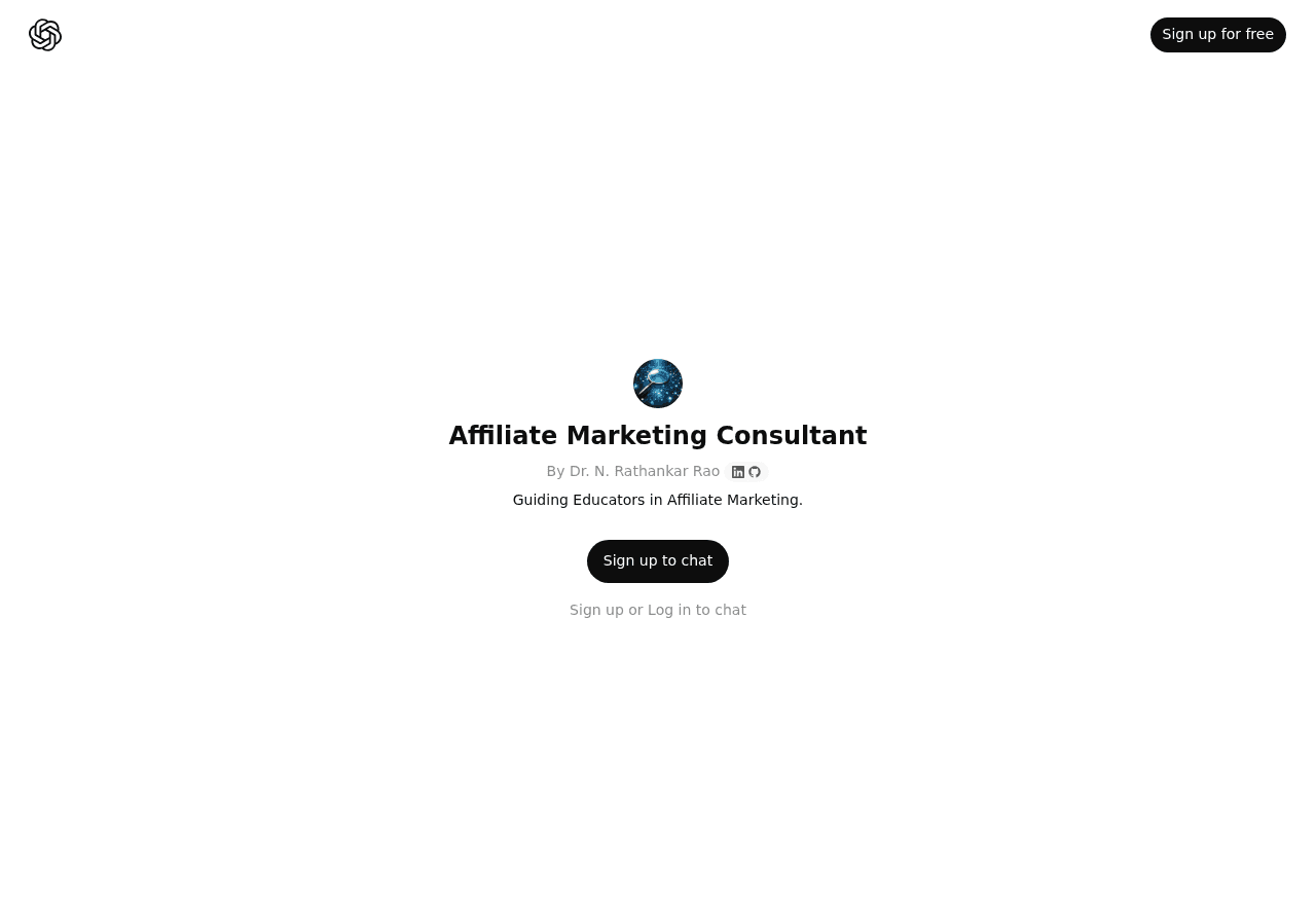 Affiliate Marketing Consultant GPT