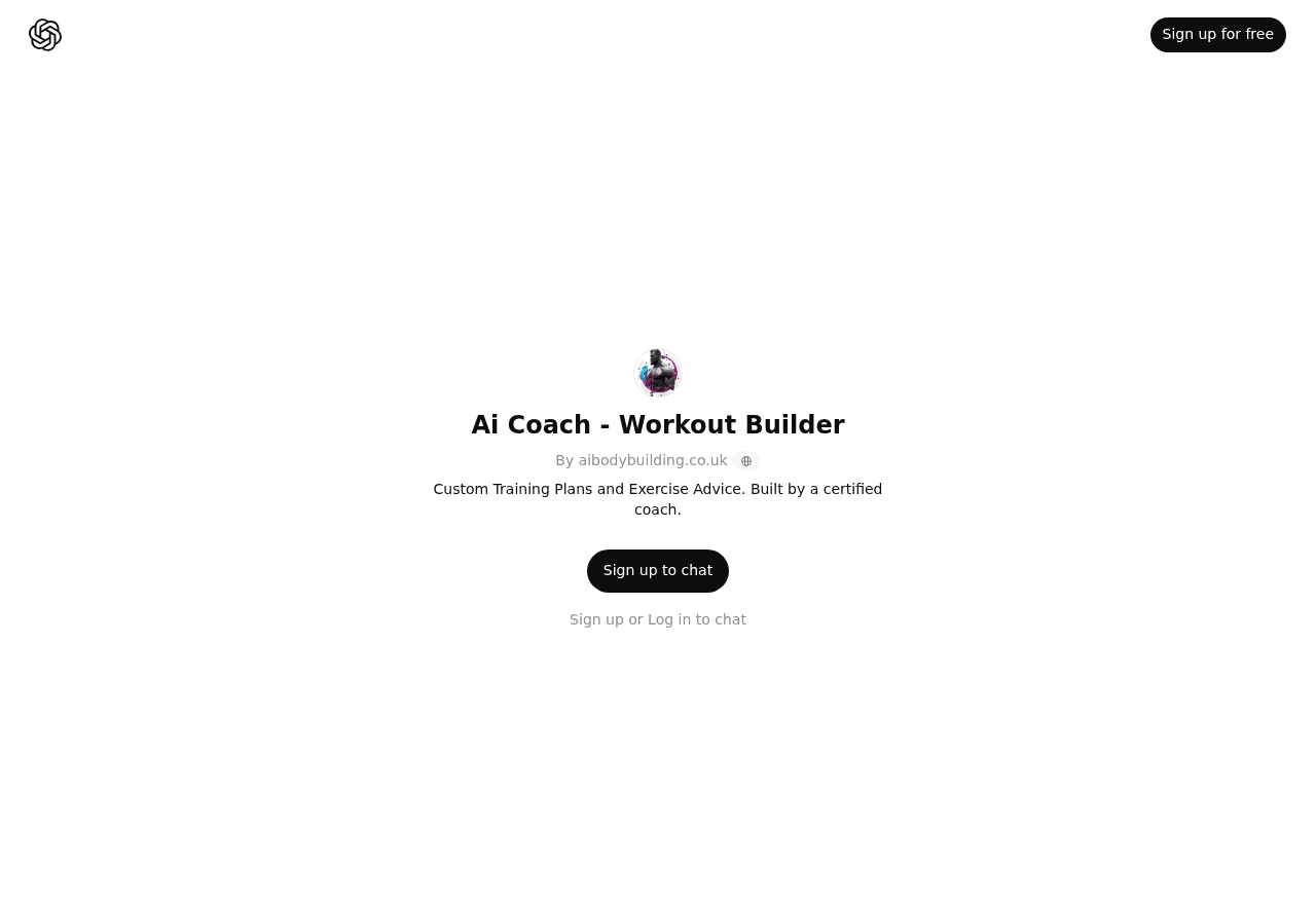 Ai Coach - Workout Builder