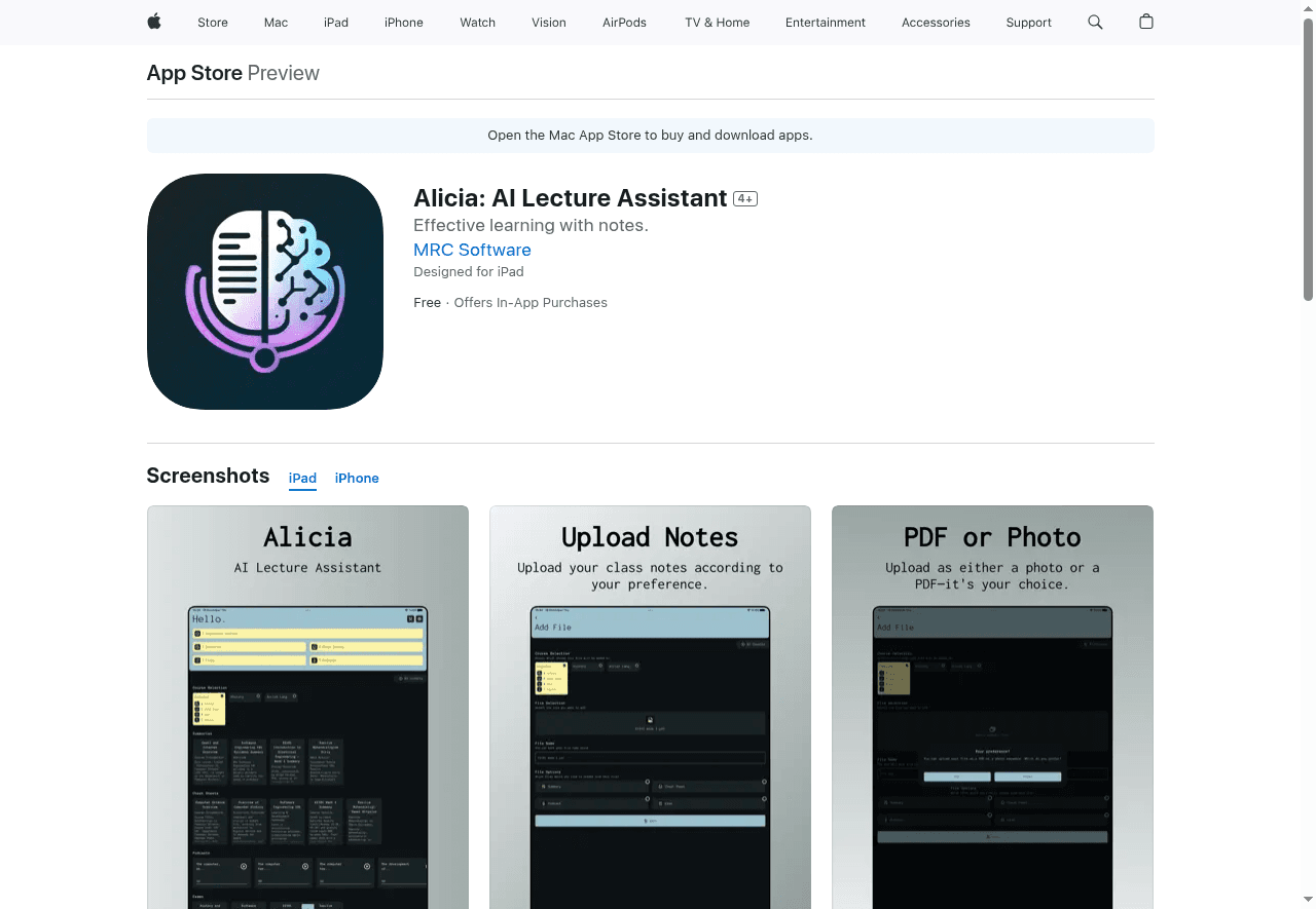 Alicia: AI Lecture Assistant