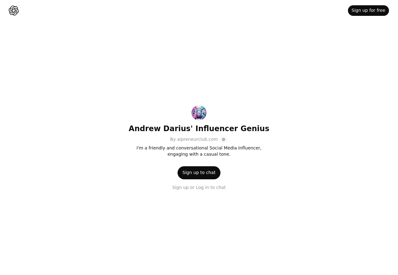Andrew Darius' Influencer Genius