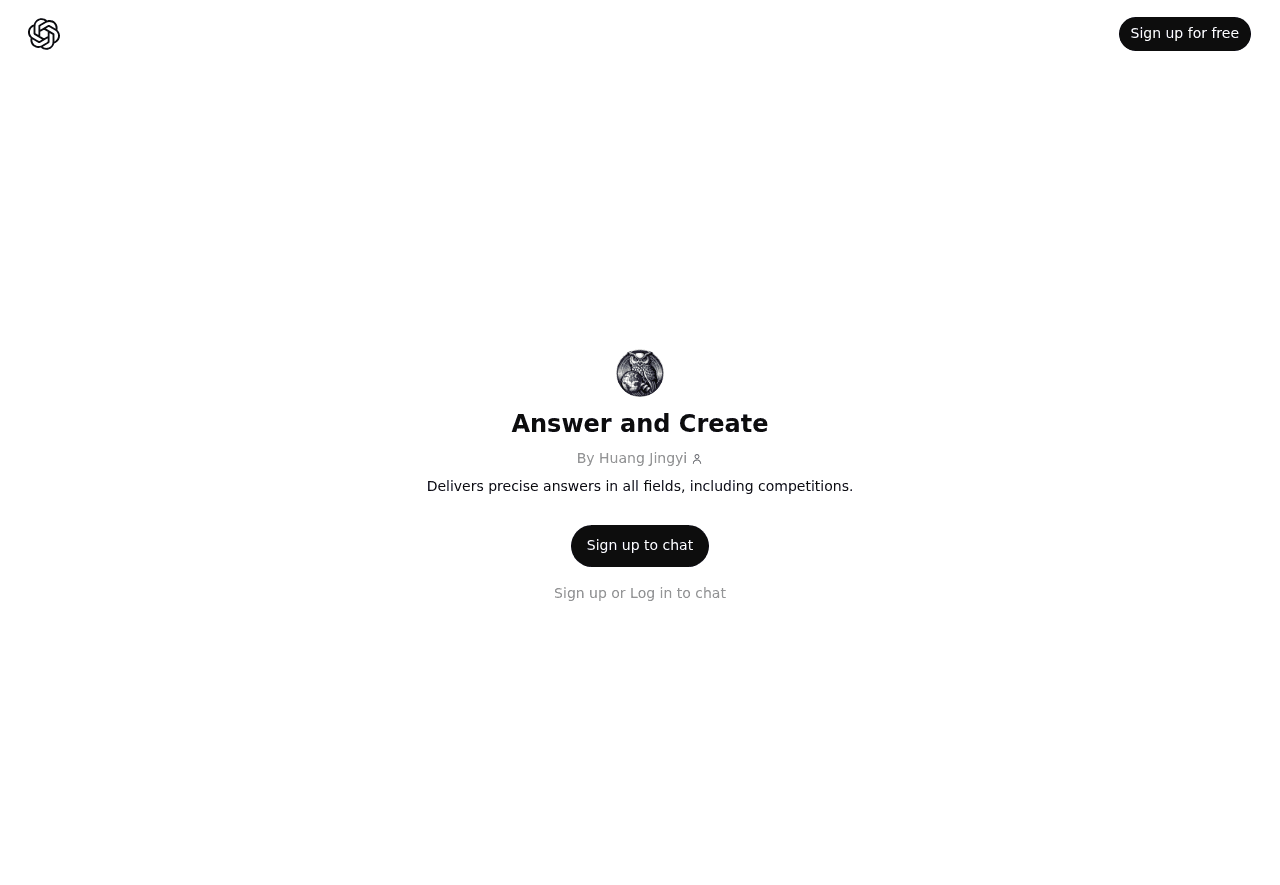 Answer and Create
