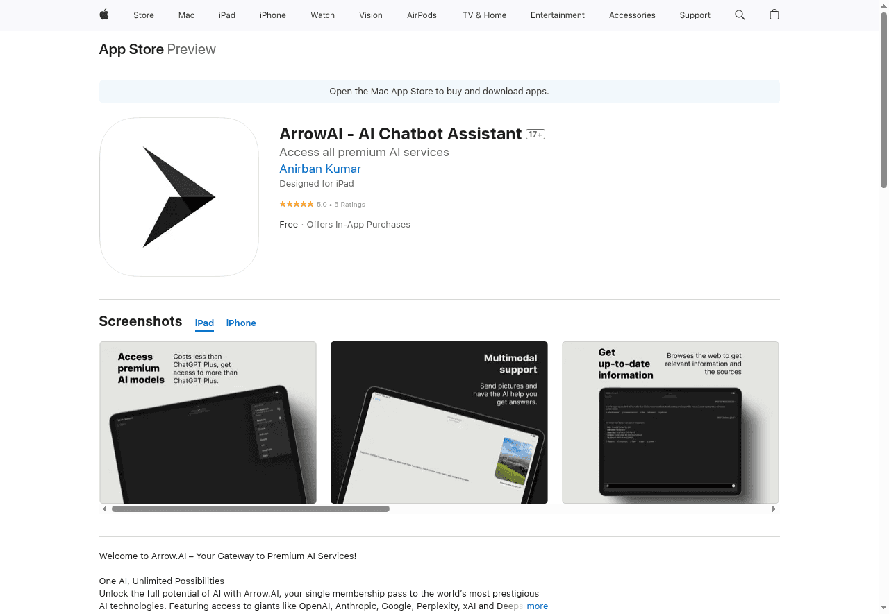 ArrowAI - AI Chatbot Assistant