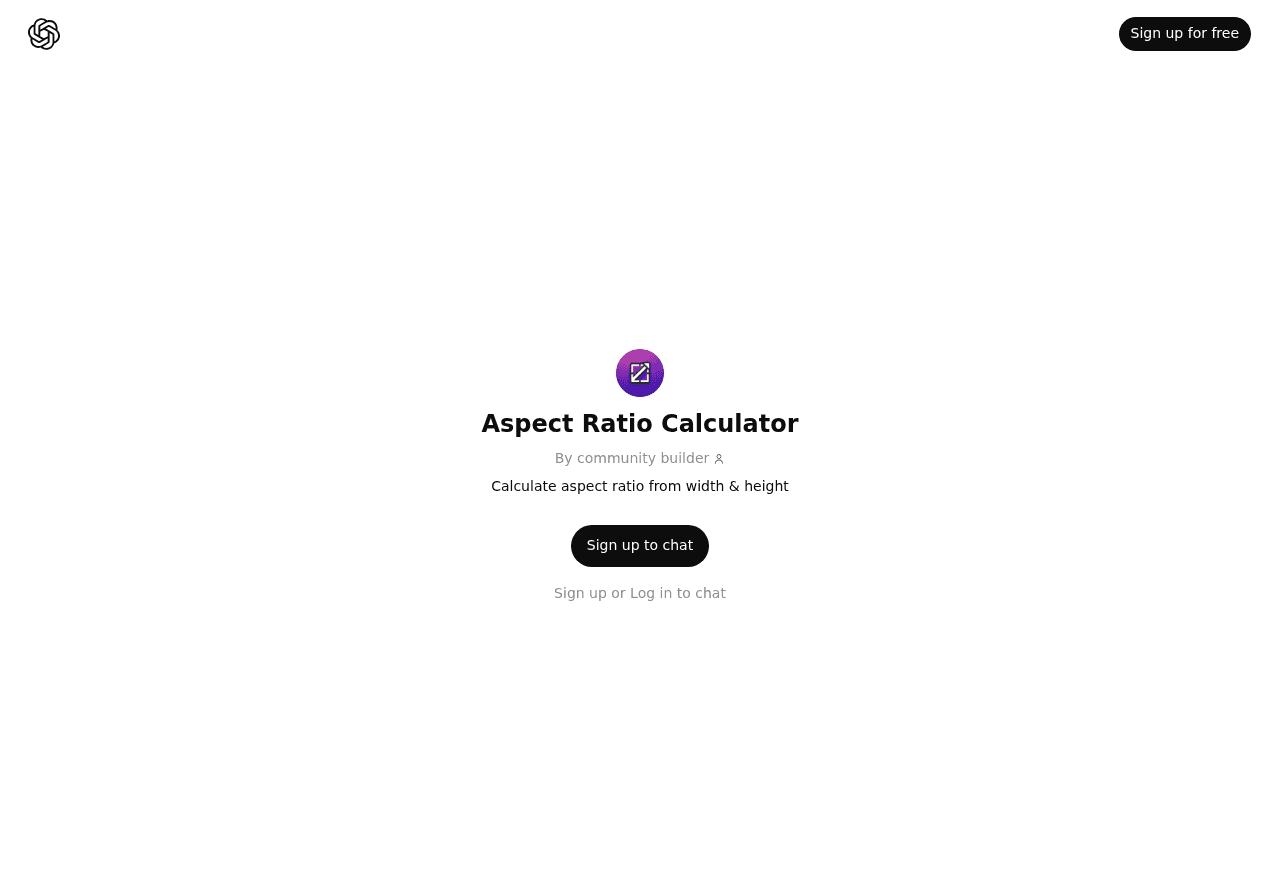 Aspect Ratio Calculator