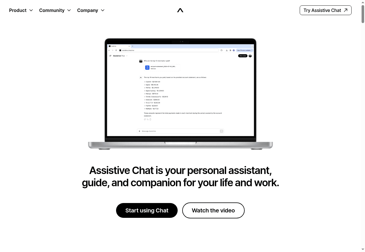 Assistive Chat