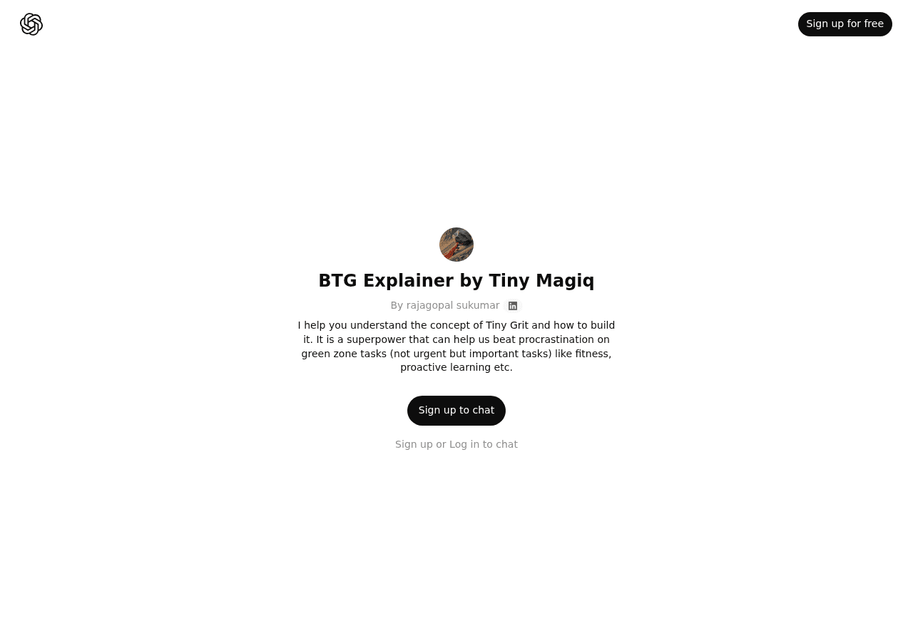BTG Explainer by Tiny Magiq