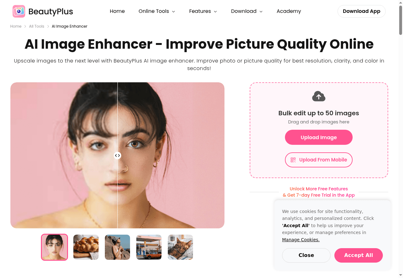 BeautyPlus AI Image Enhancer