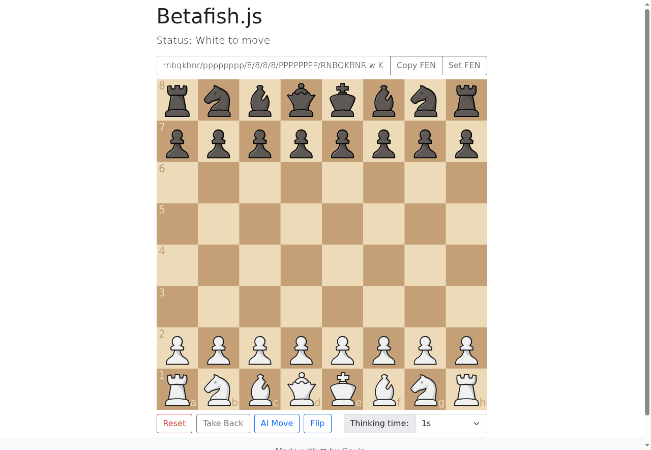 Betafish.js | Chess AI