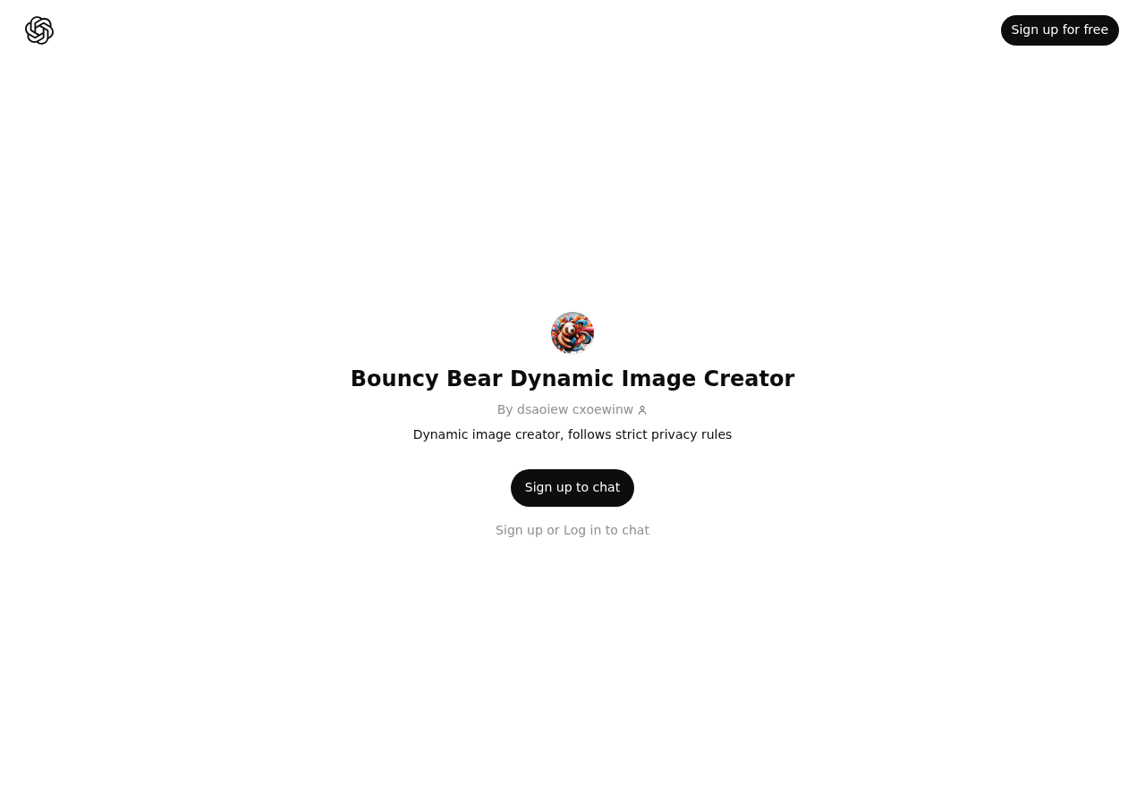 Bouncy Bear Dynamic Image Creator