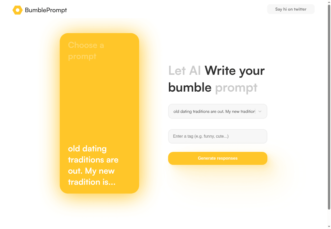 Bumble prompts