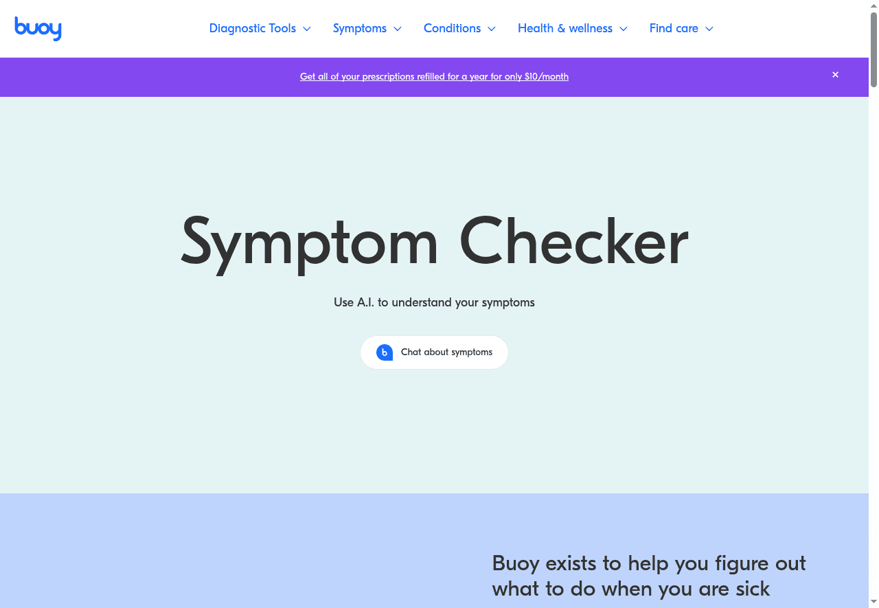 Buoy Symptom Checker