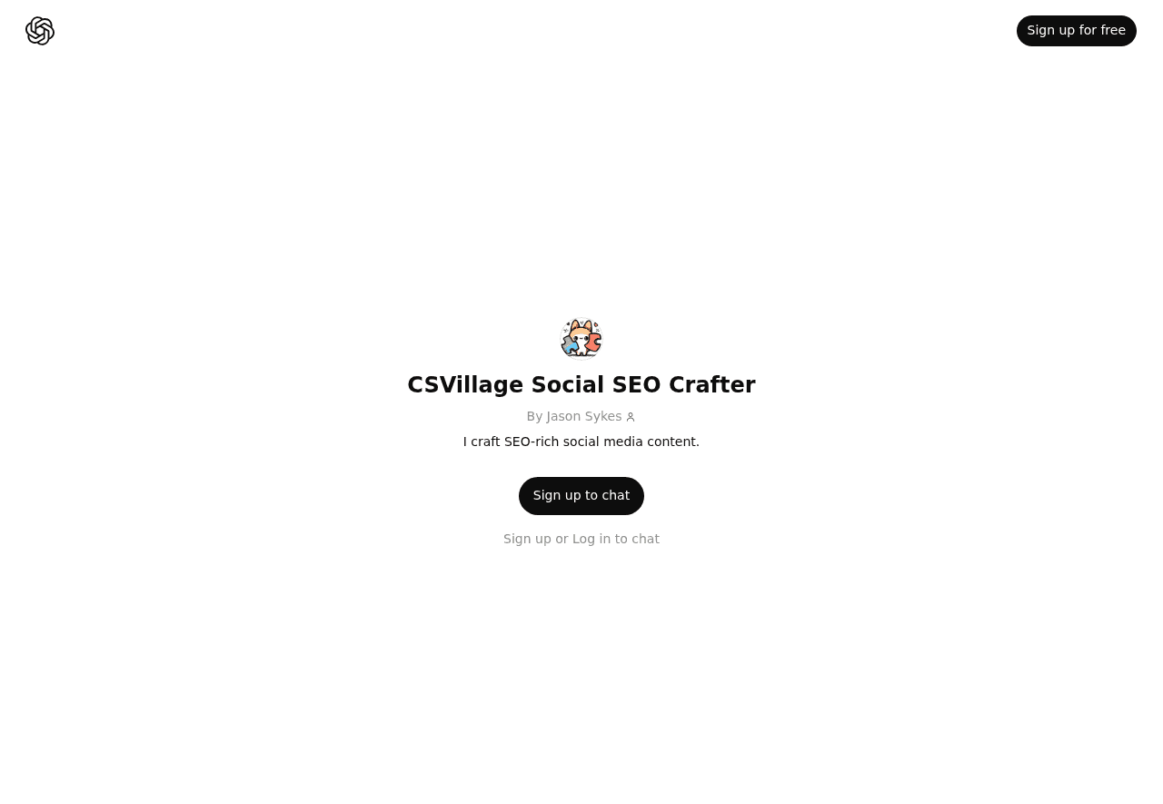 CSVillage Social SEO Crafter
