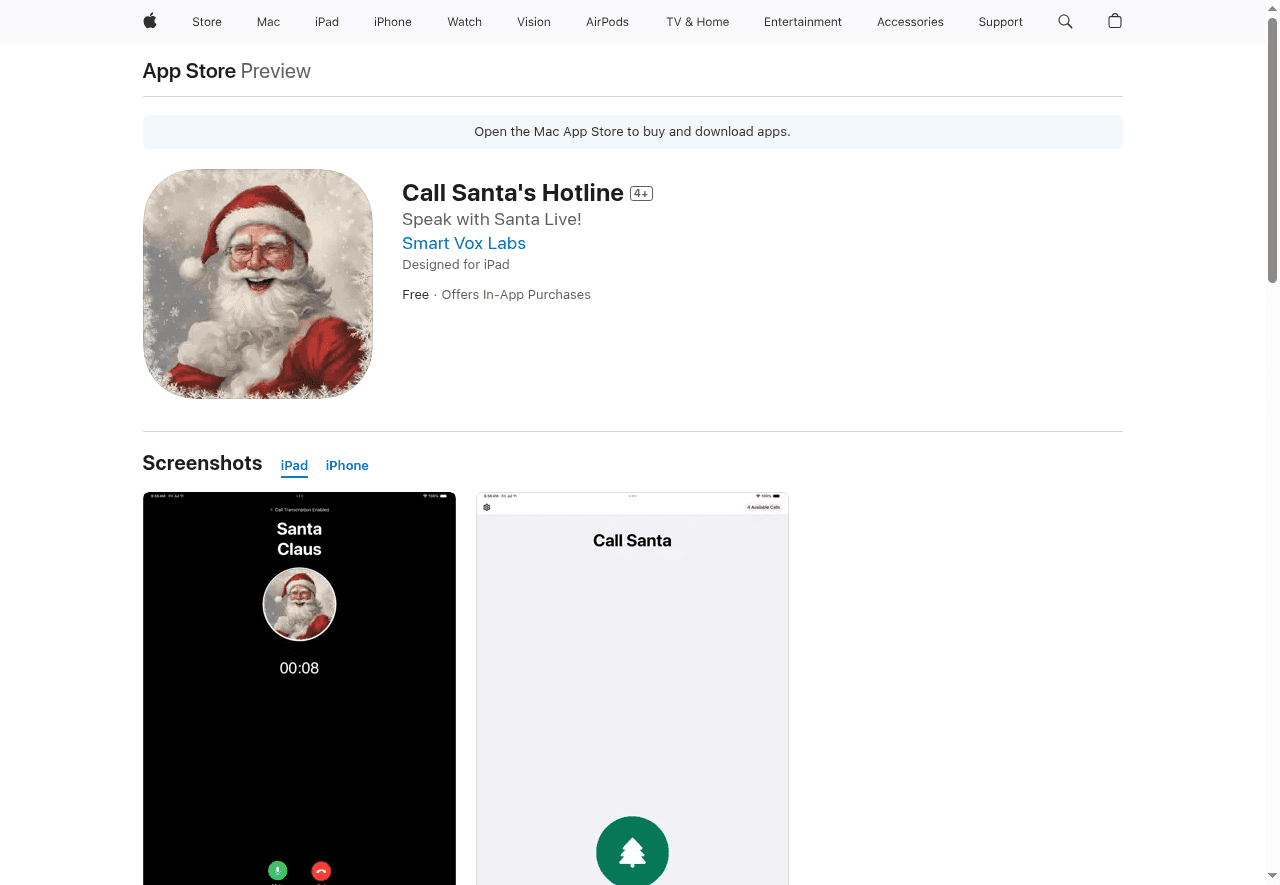 Call Santa's Hotline