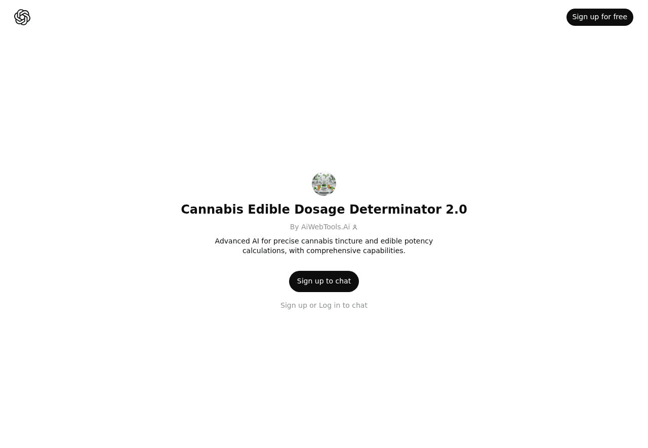 Cannabis Edible Dosage Determinator 2.0