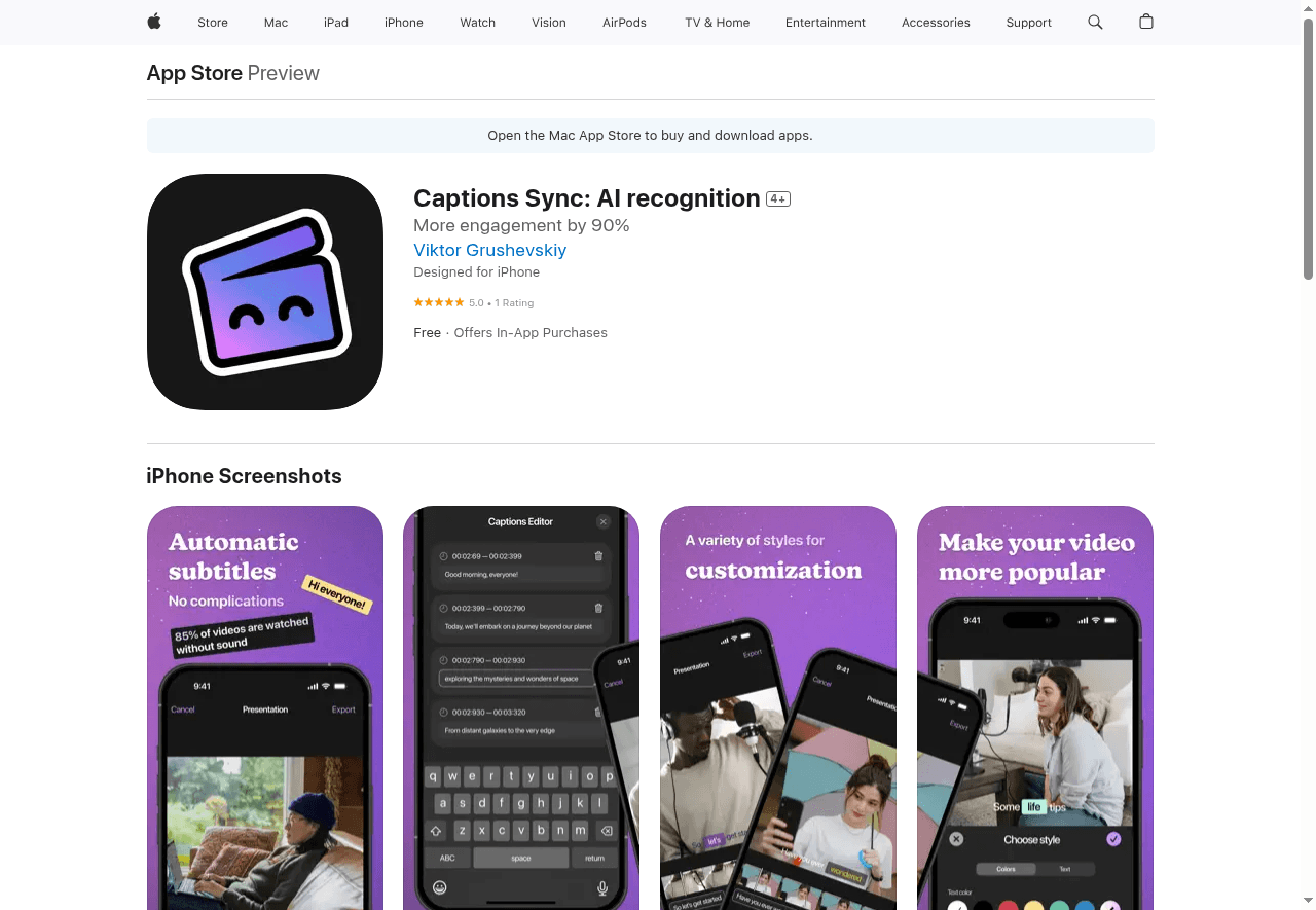 Captions Sync: AI Recognition