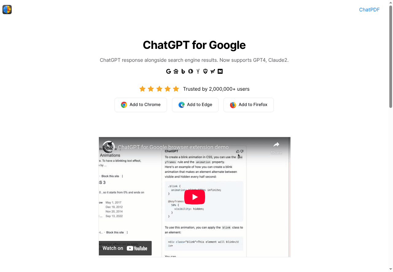 ChatGPT for Google