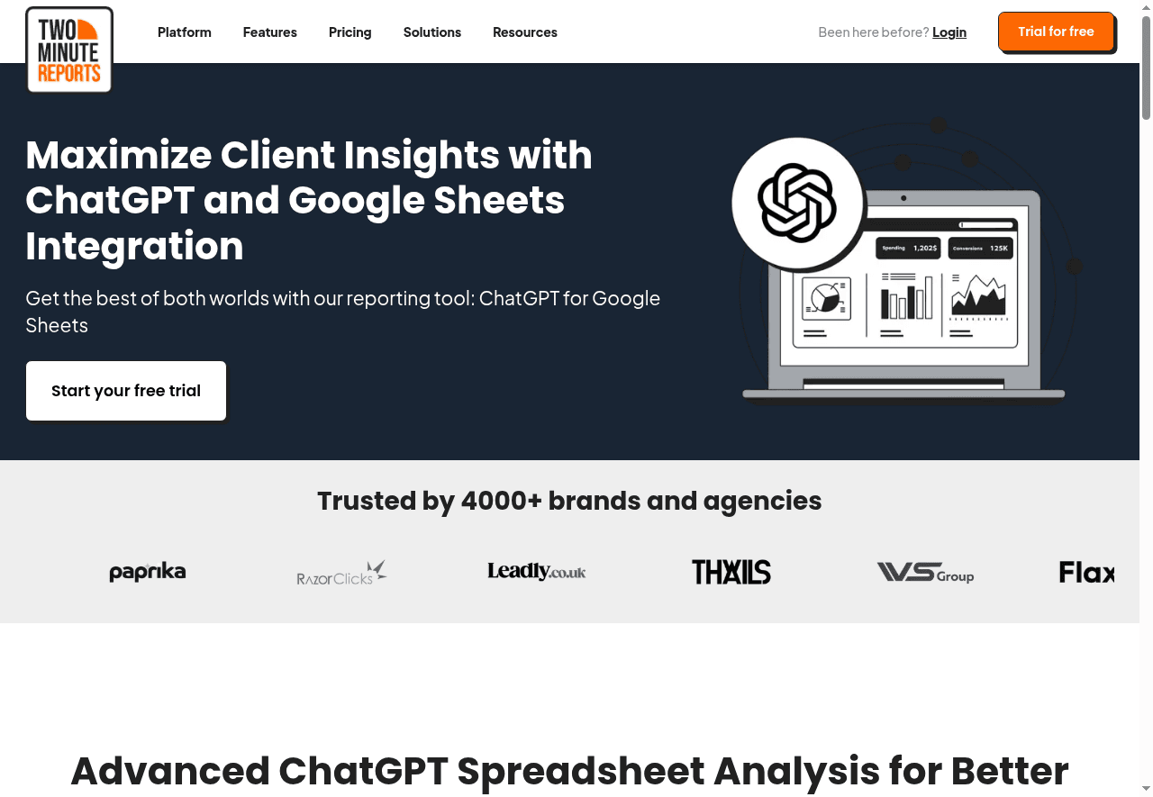 ChatGPT in Google Sheets