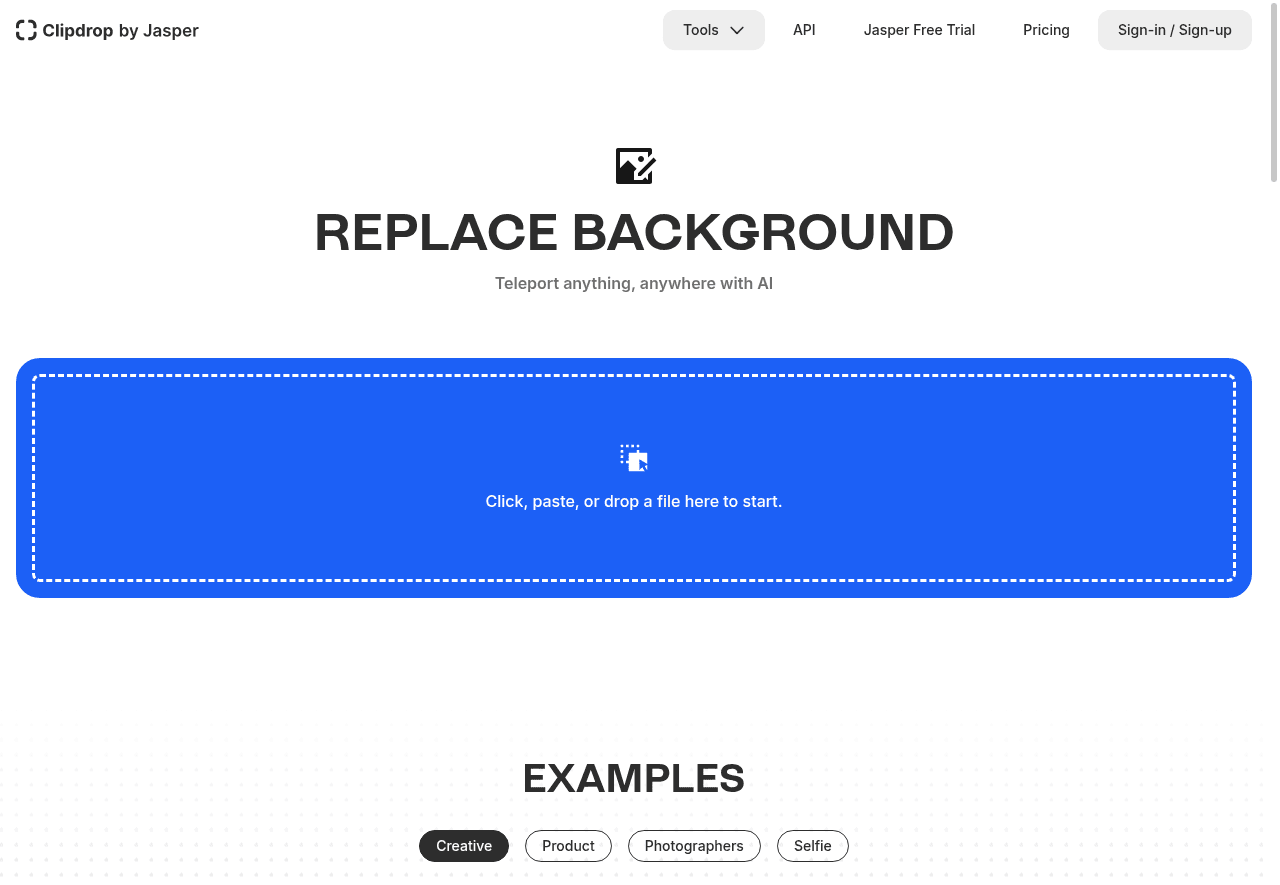 ClipDrop Replace Background
