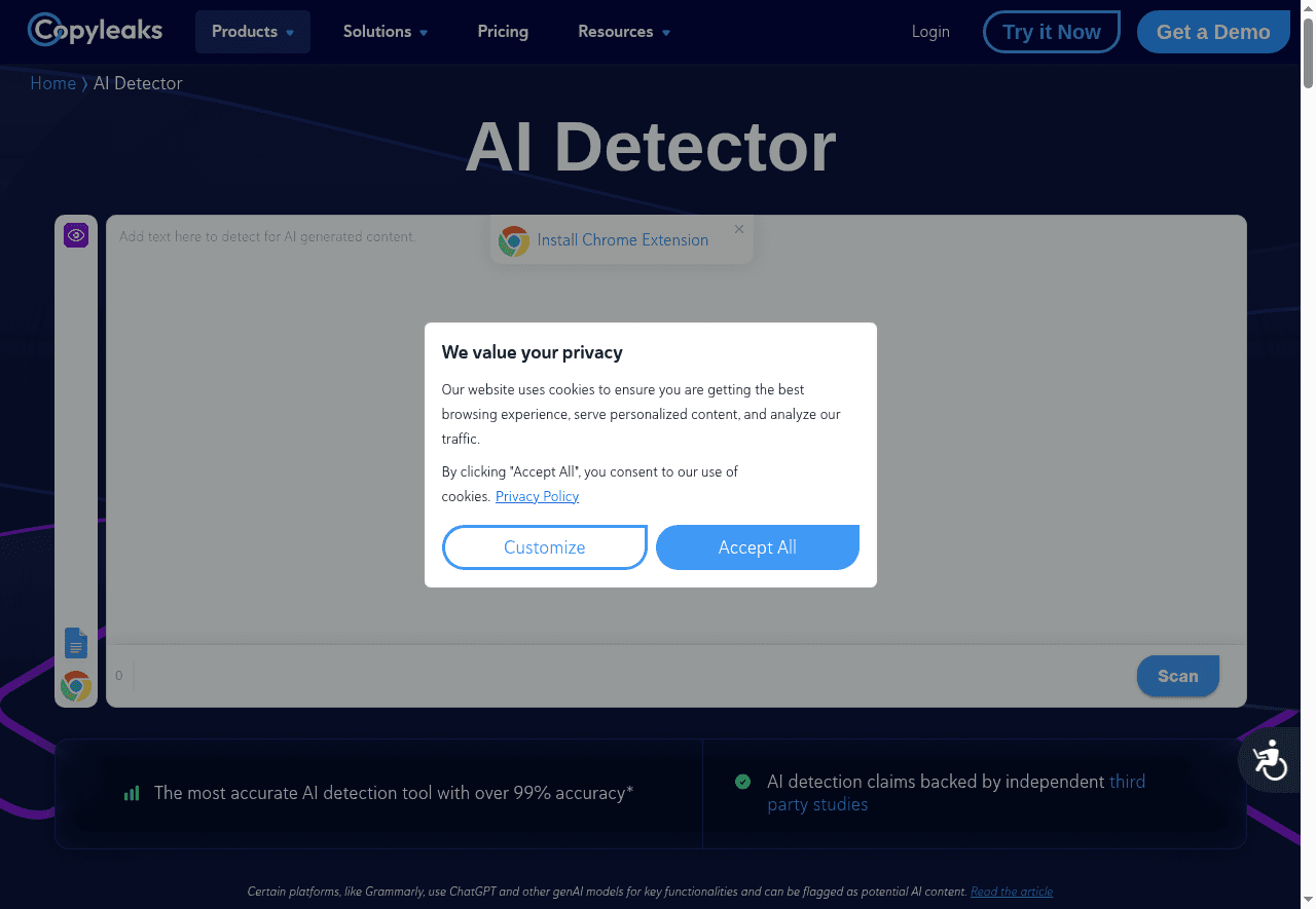 Copyleaks - AI content detector