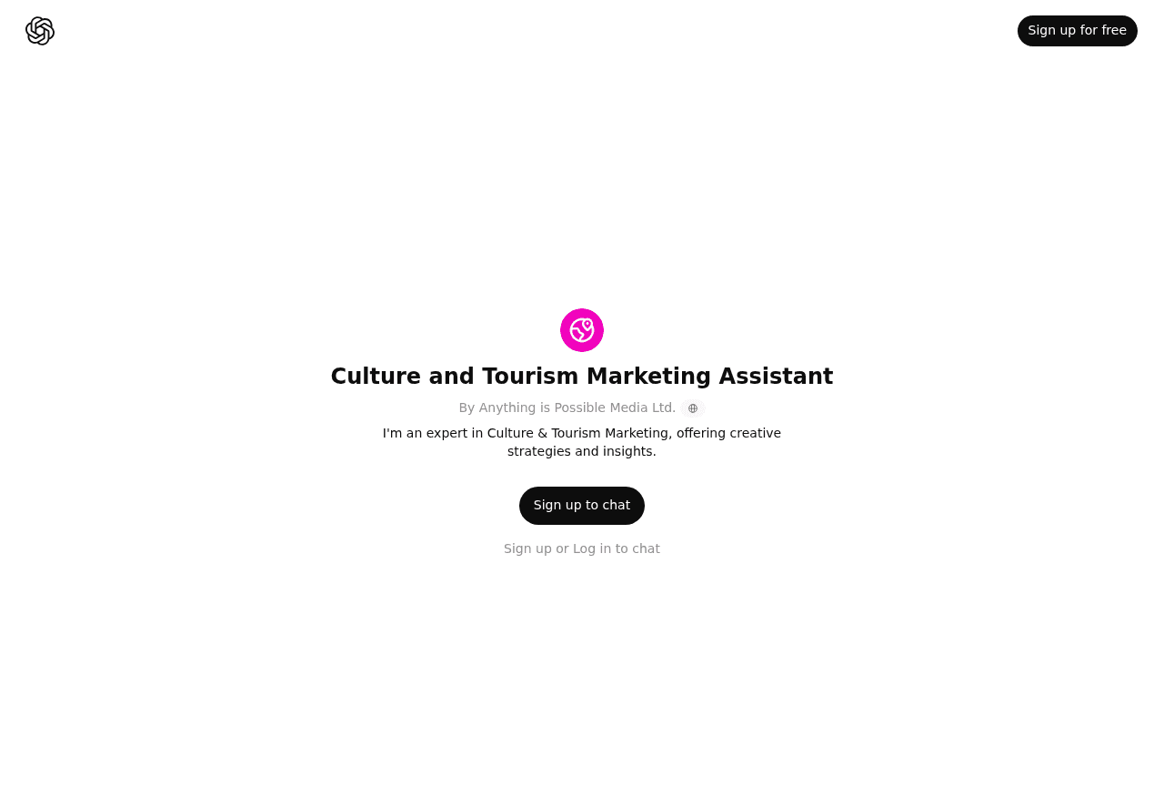 Culture and Tourism Marketing Assistant