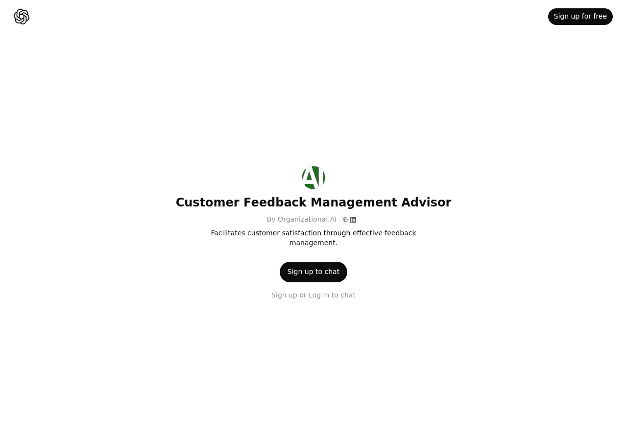 Customer Feedback Management Advisor