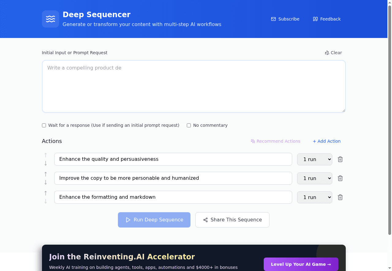 Deep Sequencer