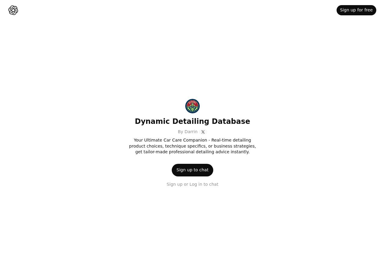 Dynamic Detailing Database