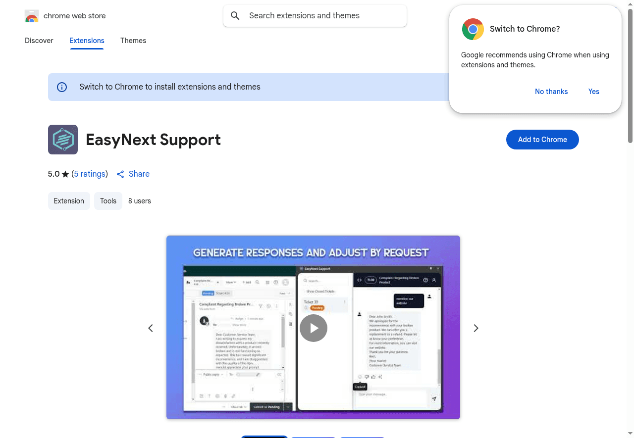 EasyNext Support