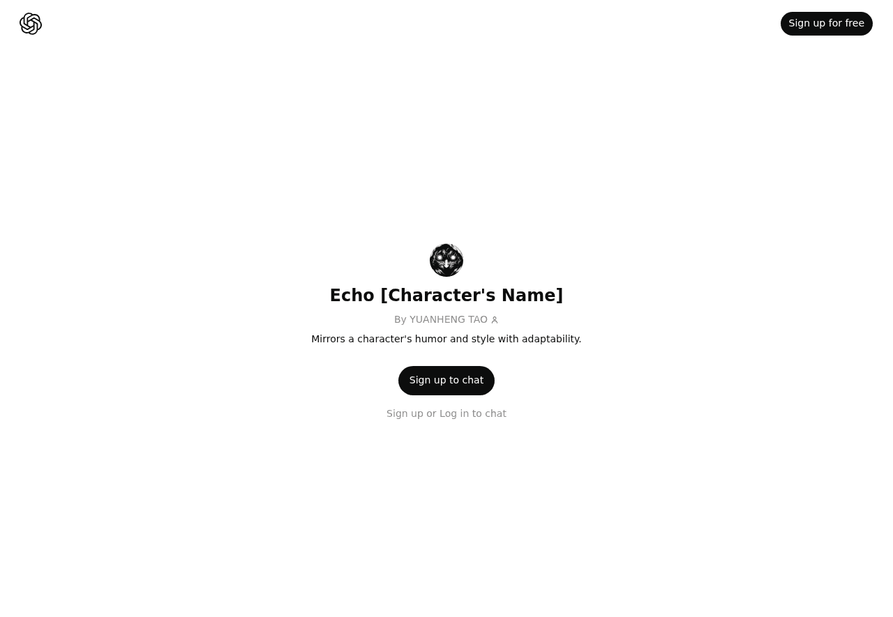 Echo [Character's Name]
