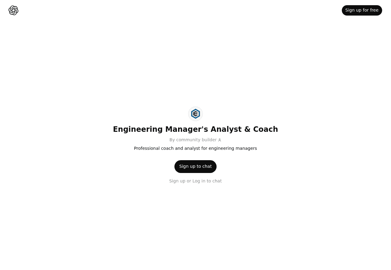 Engineering Manager's Analyst & Coach