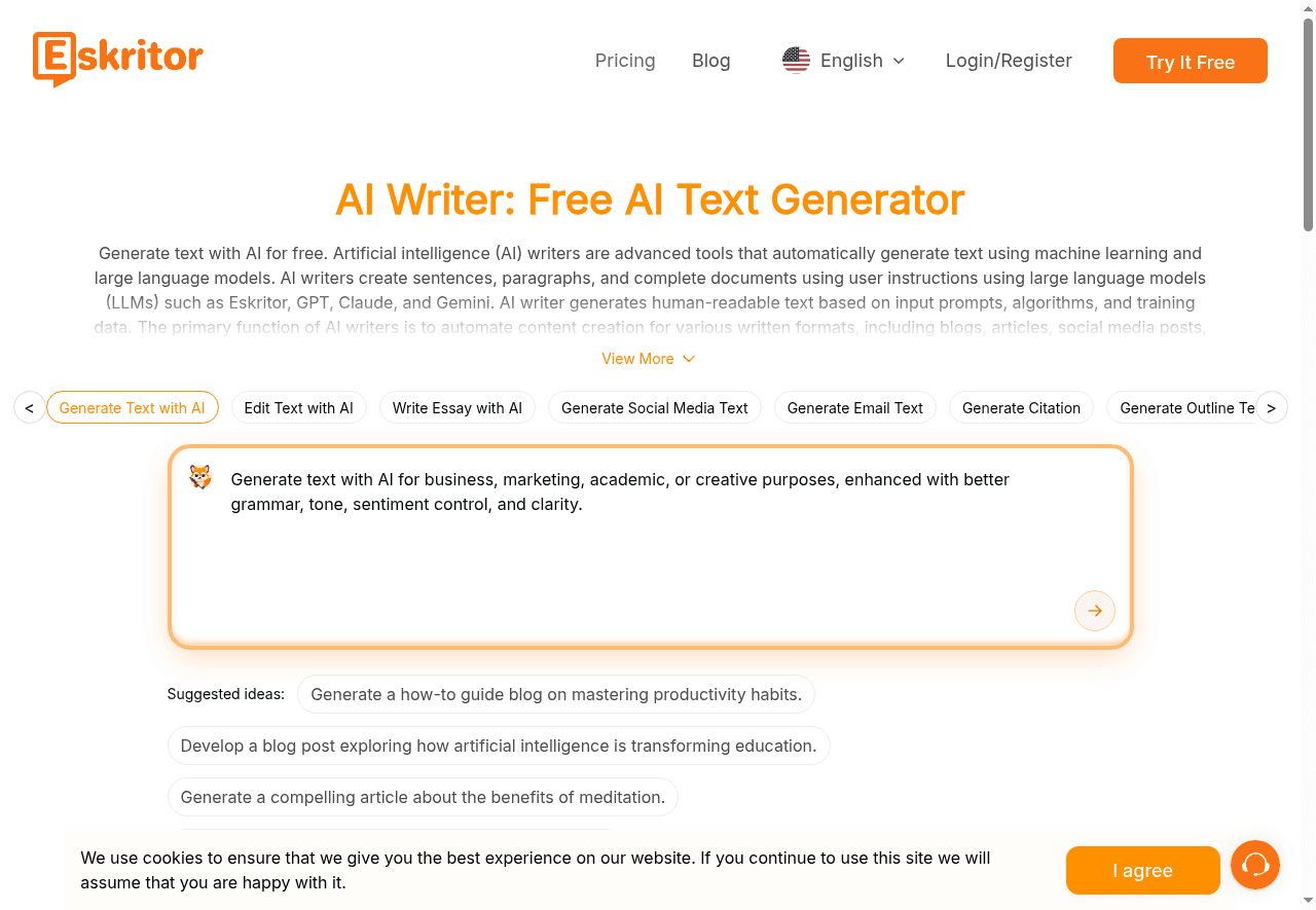 Eskritor AI Writer